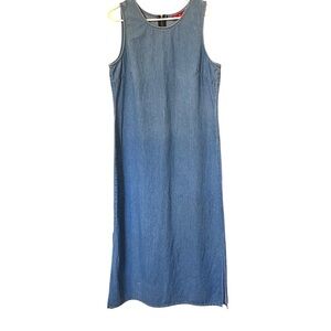 Y2K Denim Sleeveless Maxi Dress